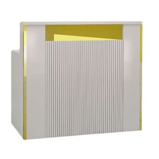 Front Gold & White Modern Luxury Desk